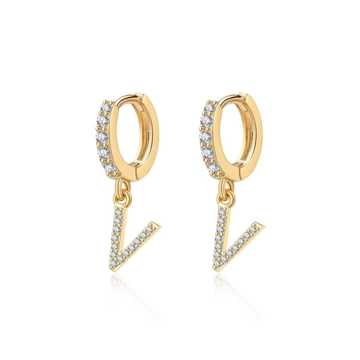 Pendientes Inicial Hoops - LePetiteMarie
