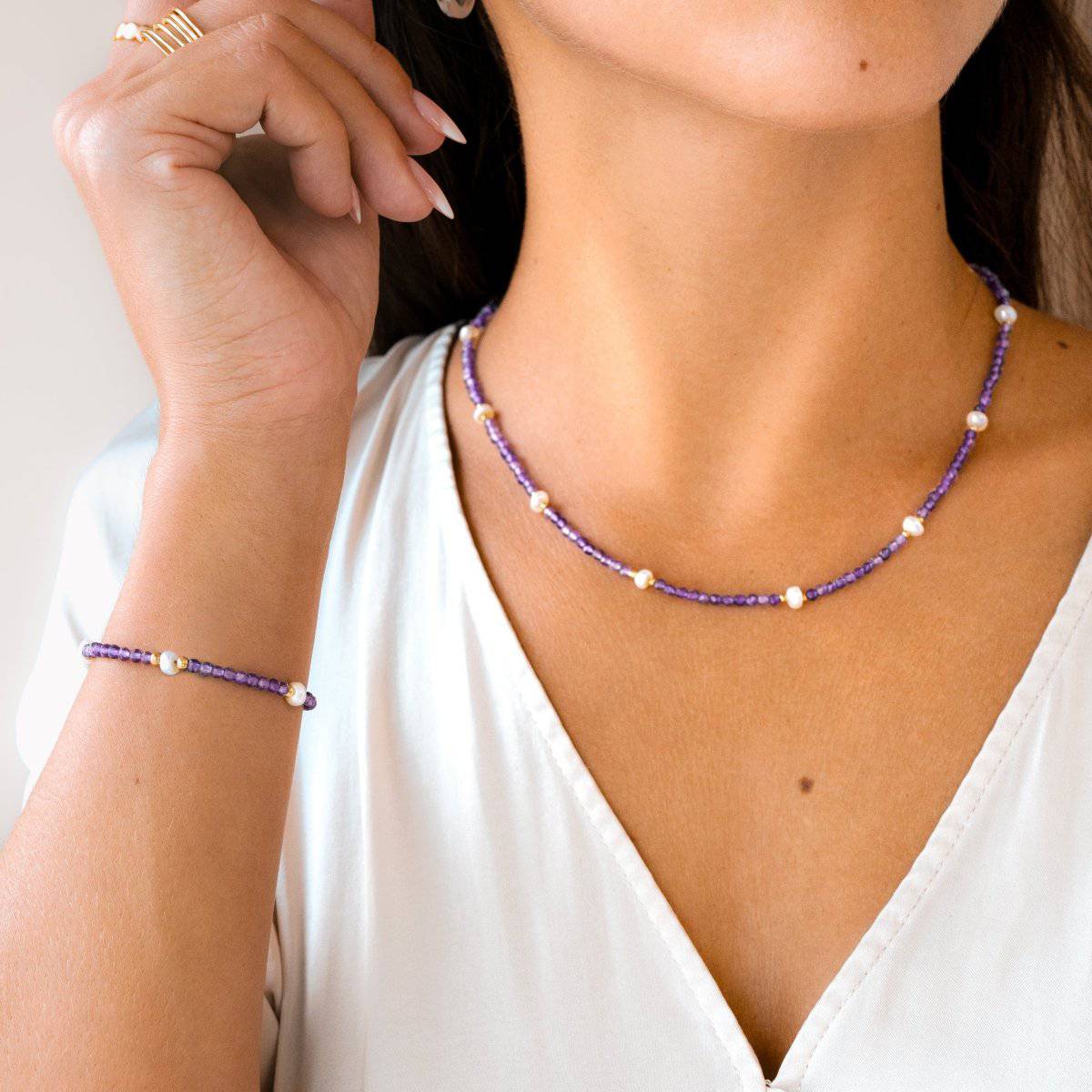 Pulsera Perla Amatista - LePetiteMarie