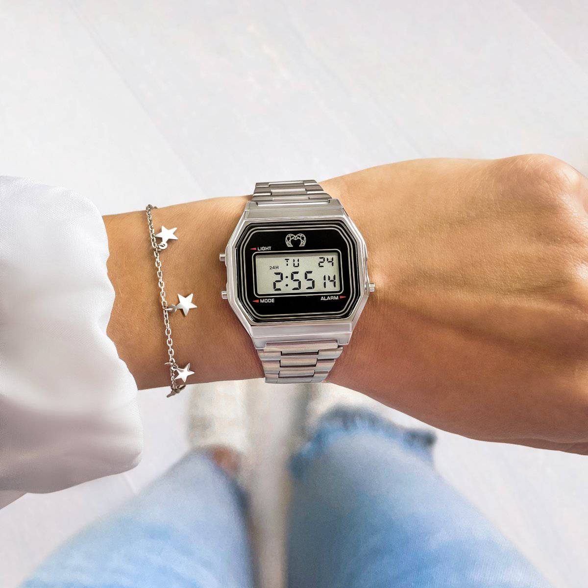 Reloj Digital Vintage ~ Plata - LePetiteMarie
