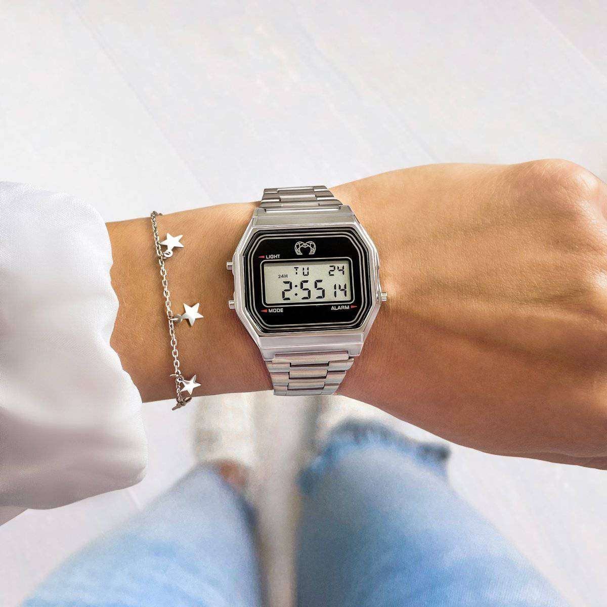 Reloj Digital Vintage ~ Plata - LePetiteMarie
