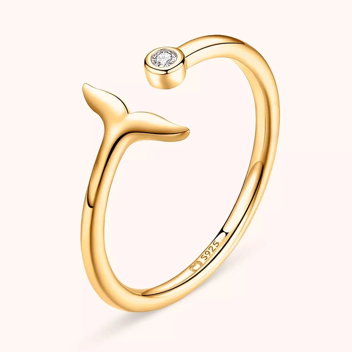 Anillo de oro con circonita - LePetiteMarie