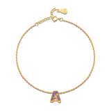 Pulseira inicial brilhante