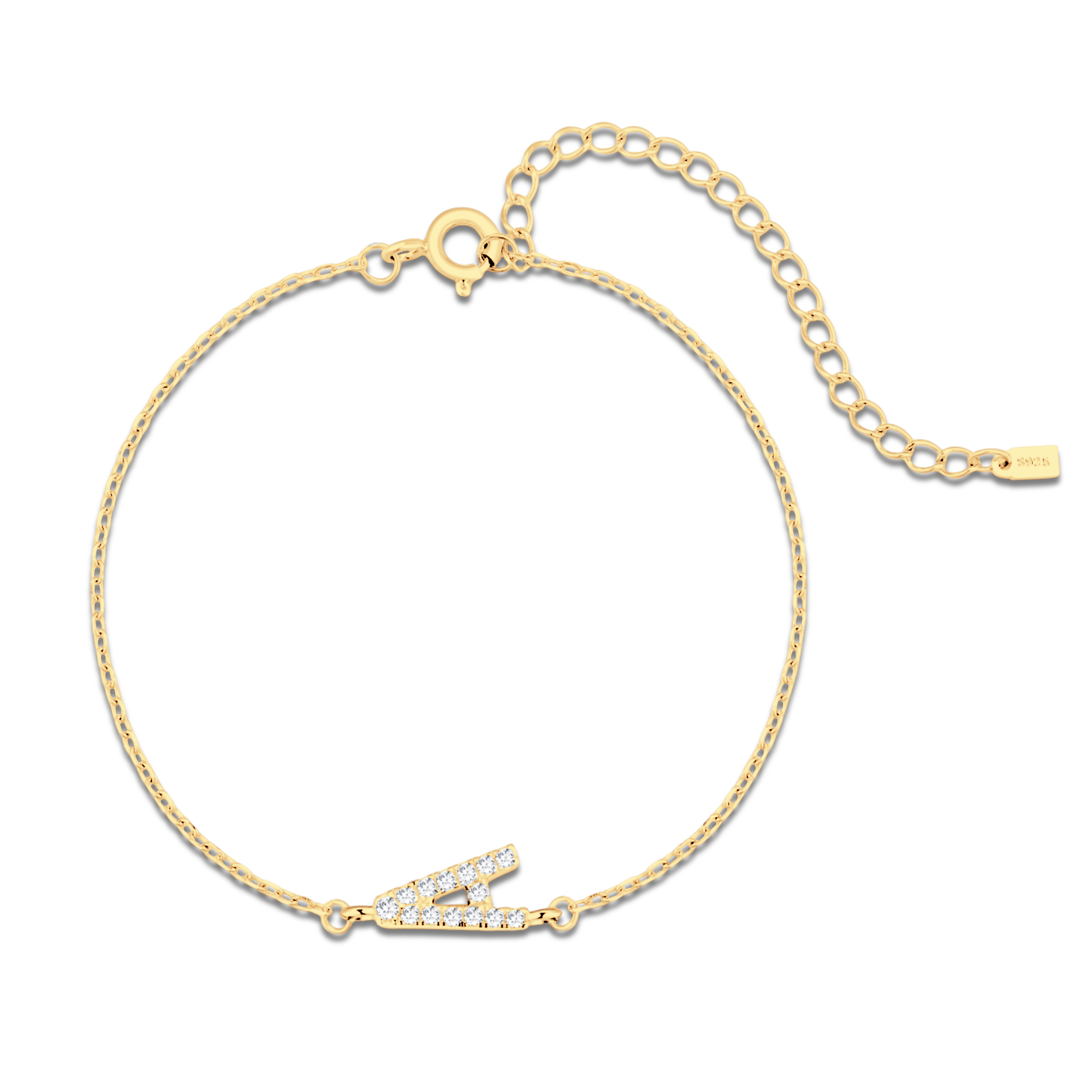 Pulsera Alpha Letters Brillo