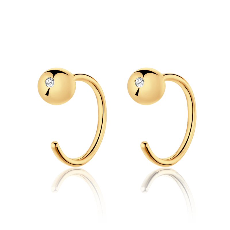 Pendientes Semiaro Bolita
