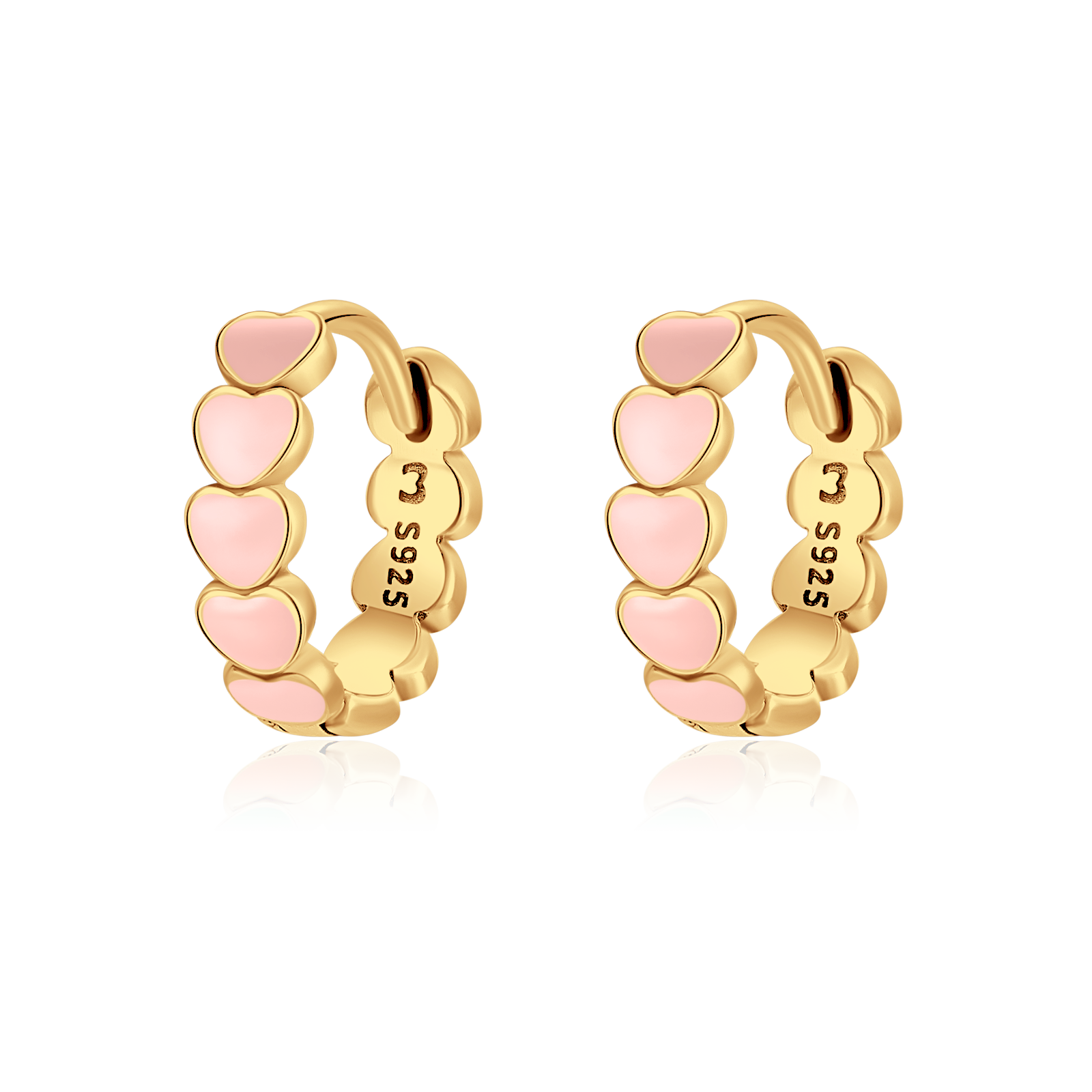 Pendientes Corazones Rosa