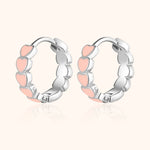 Pendientes Corazones Rosa - LePetiteMarie