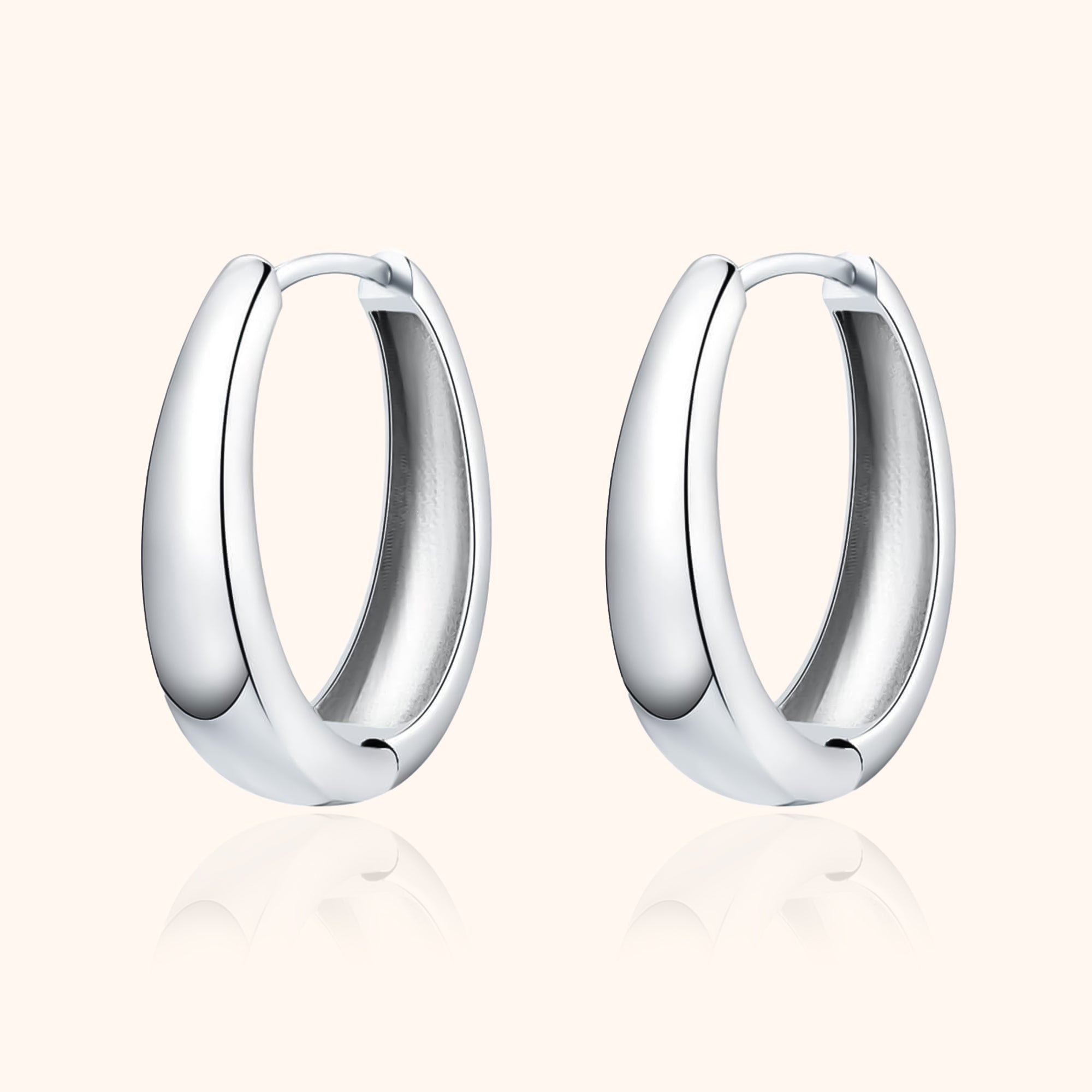 Pendientes Aros Oval - LePetiteMarie