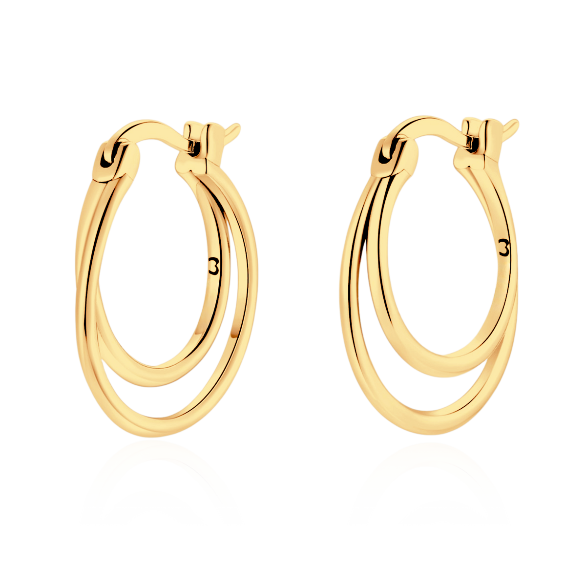 Brincos de argola dupla