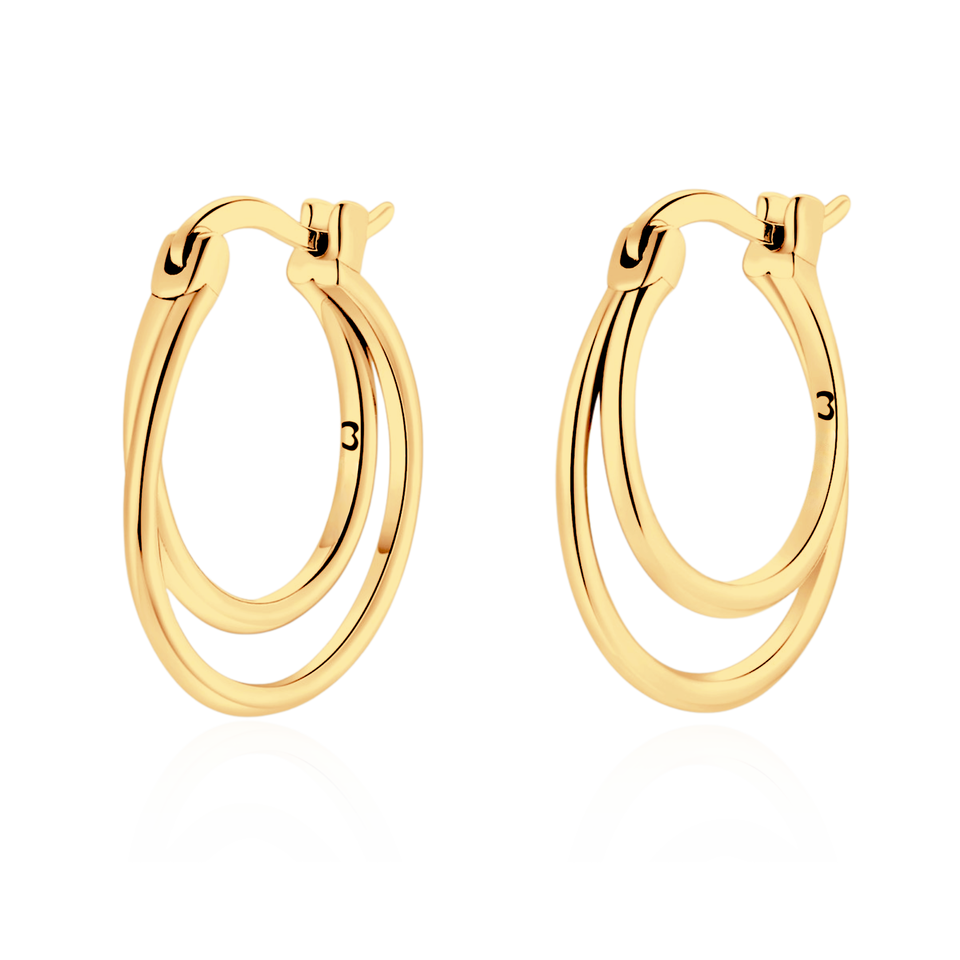 Brincos de argola dupla