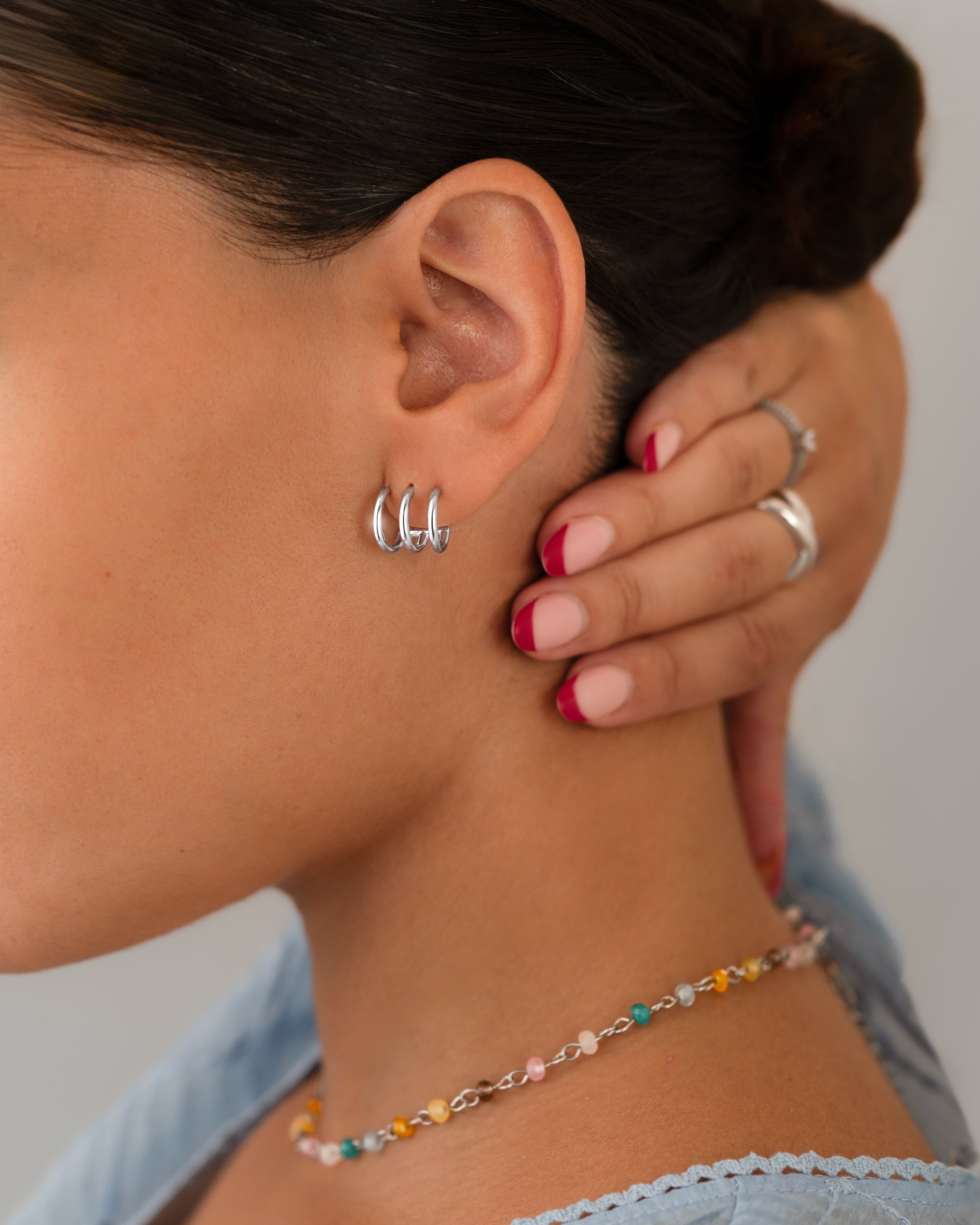 Pendientes Semiaro Tridente