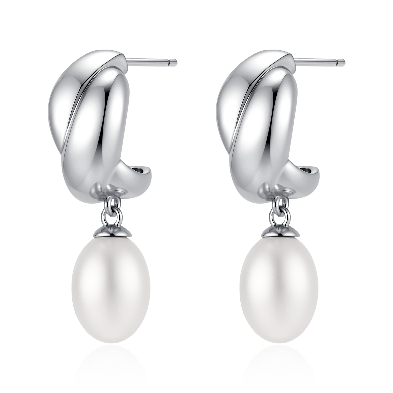 Pendientes Semiaro Perla Óvalo