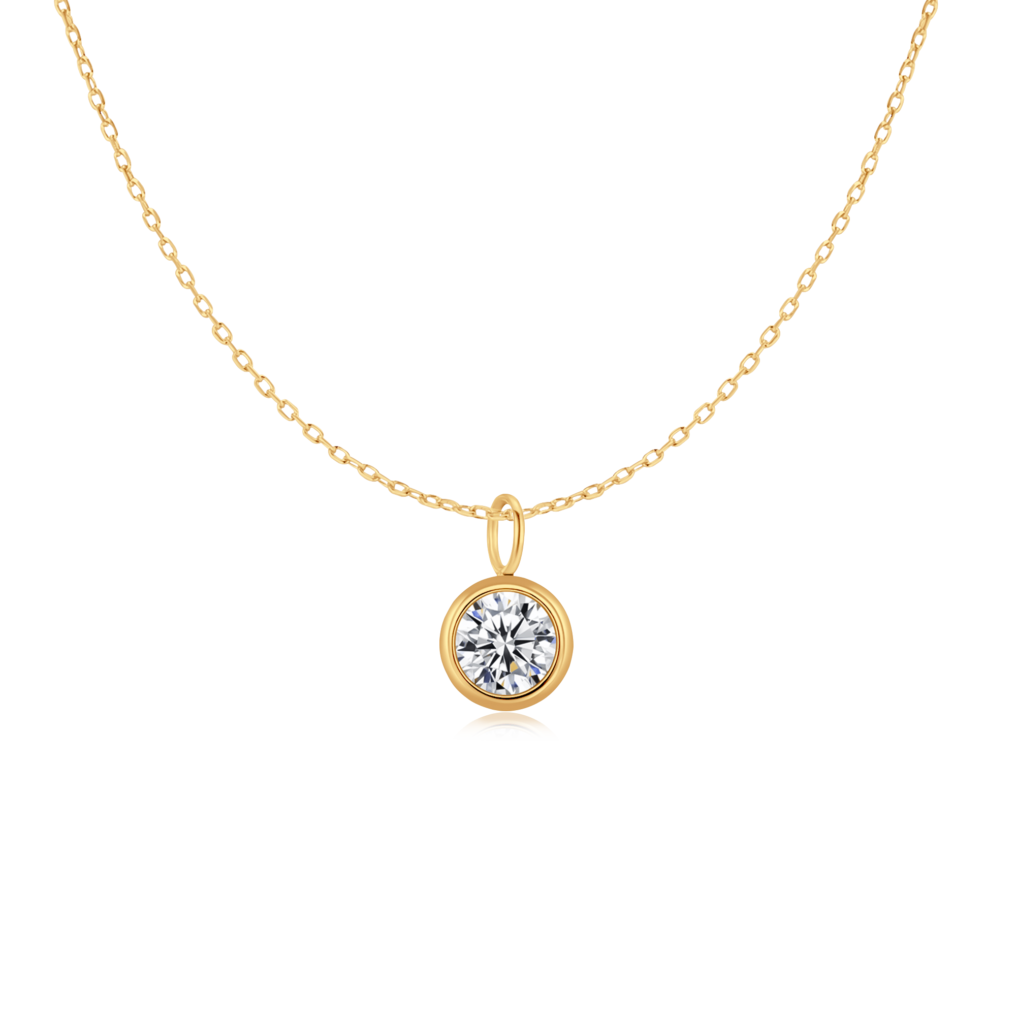 Collar Zirconia Círculo