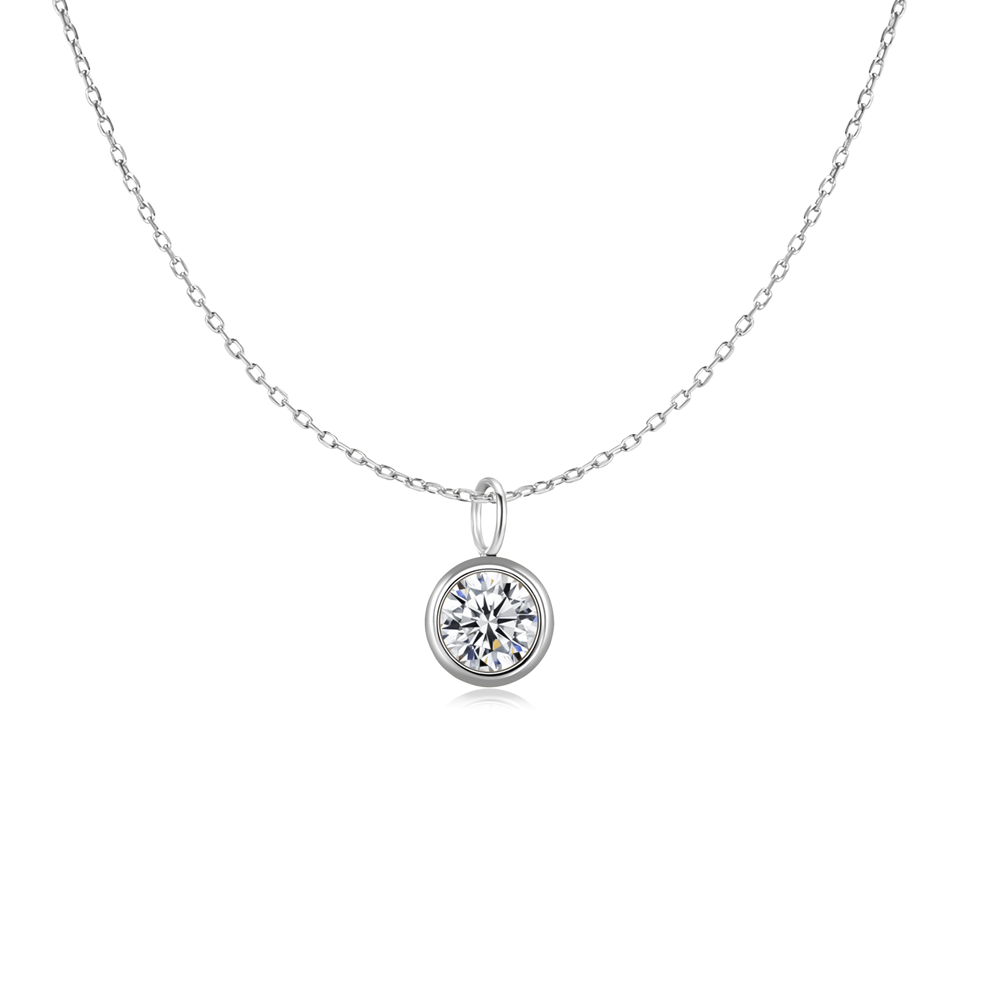 Collar Zirconia Círculo