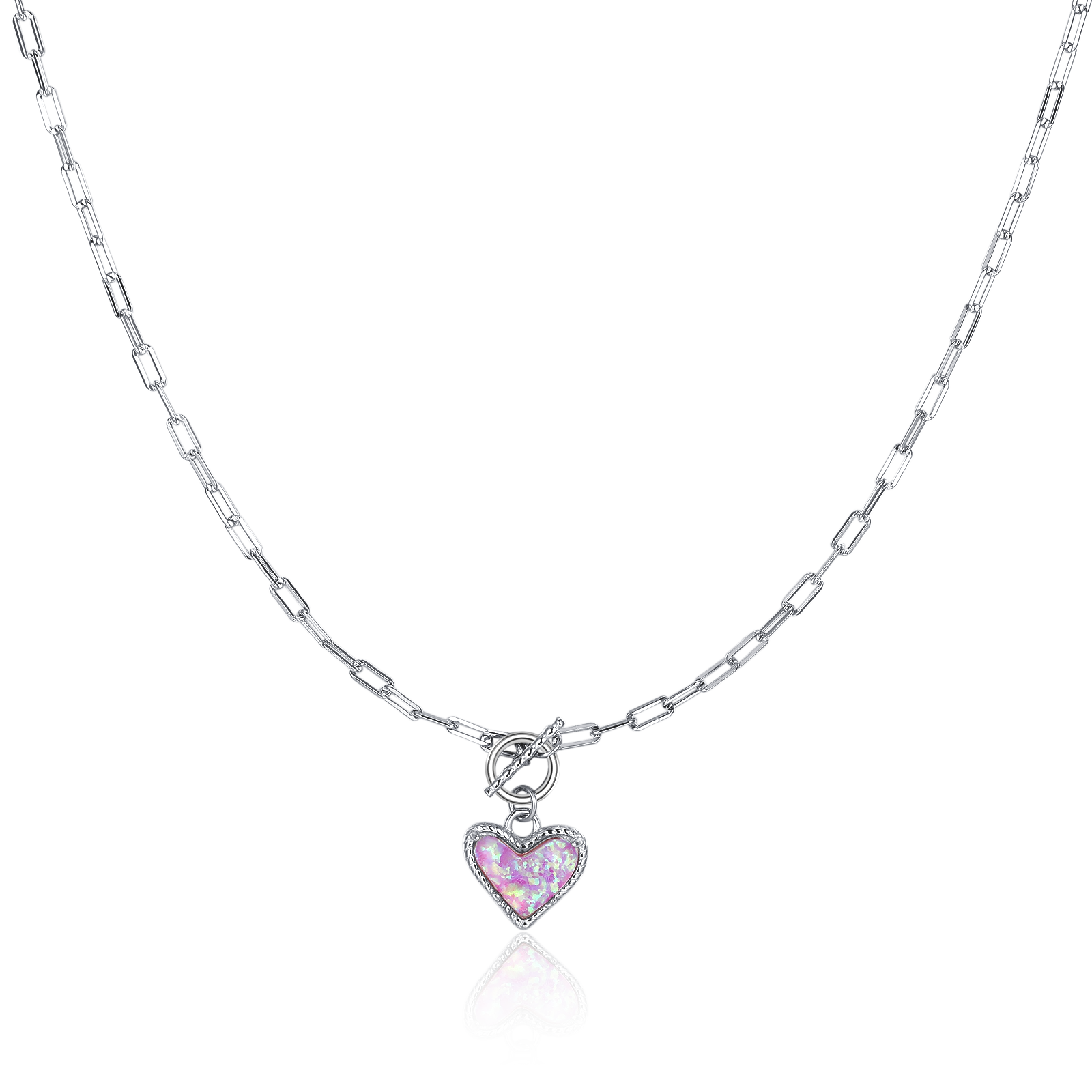 Collar Corazón Ópalo