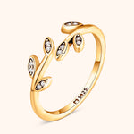 Anillo Hojitas Brillantes - LePetiteMarie