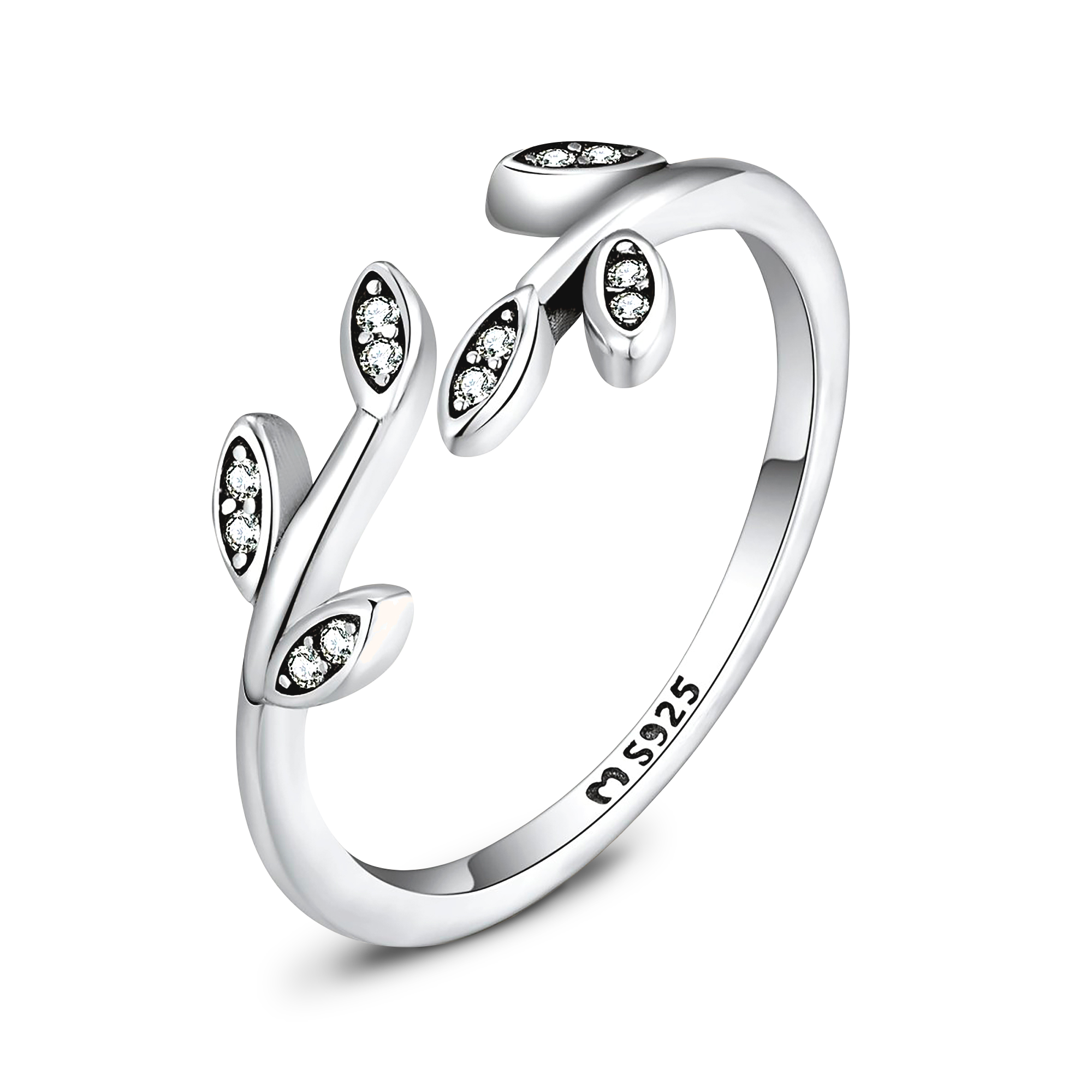 Anillo Hojitas Brillantes - LePetiteMarie