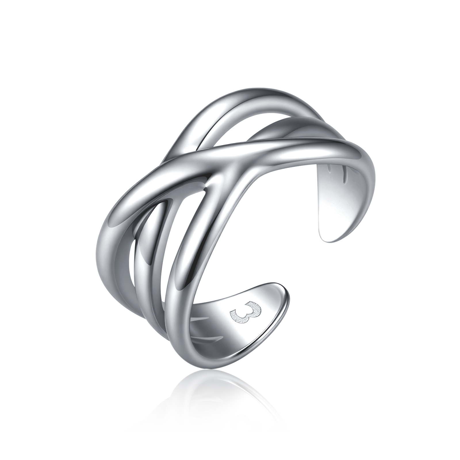 Anillo Bandas Cruzadas