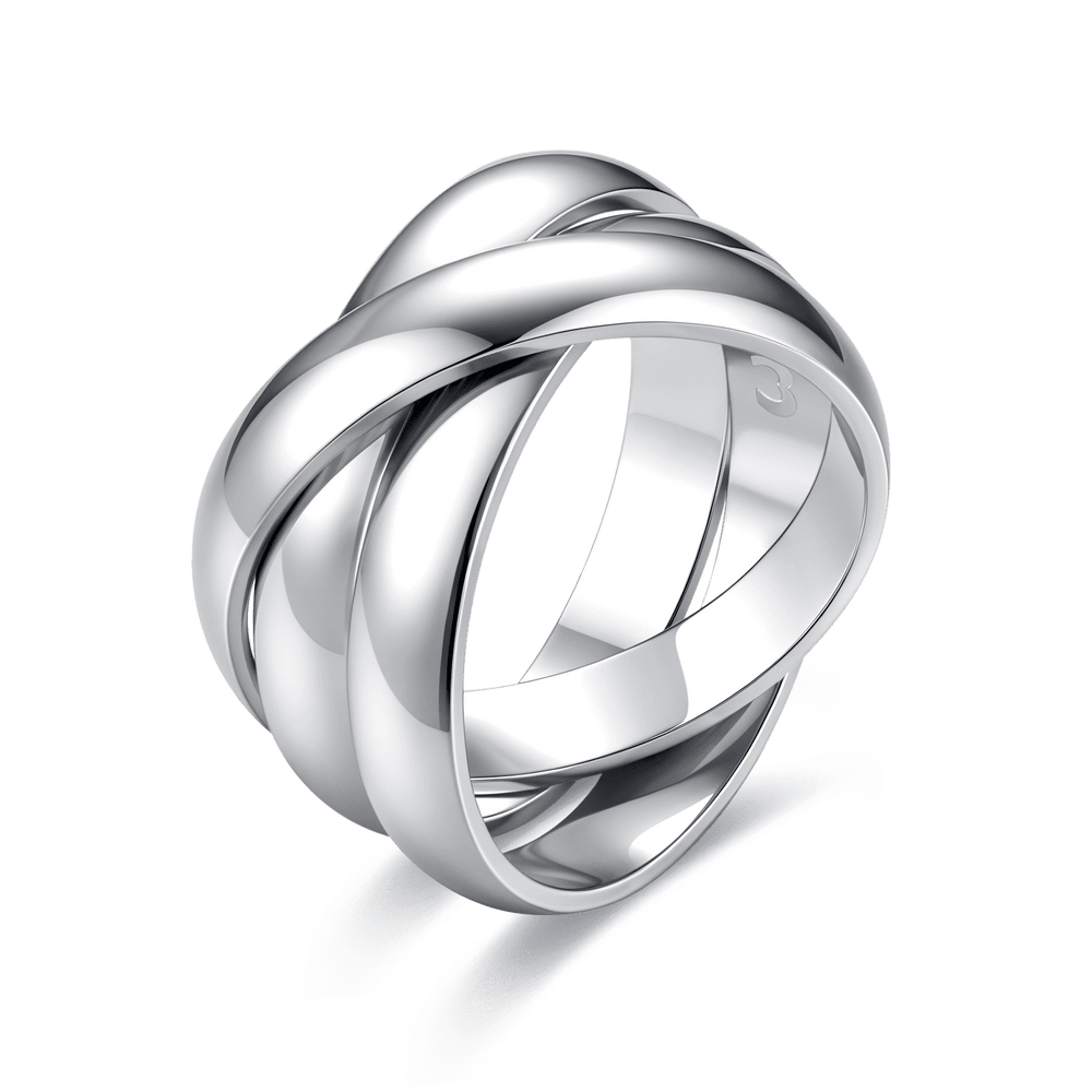Anillo Bandas Entrelazadas
