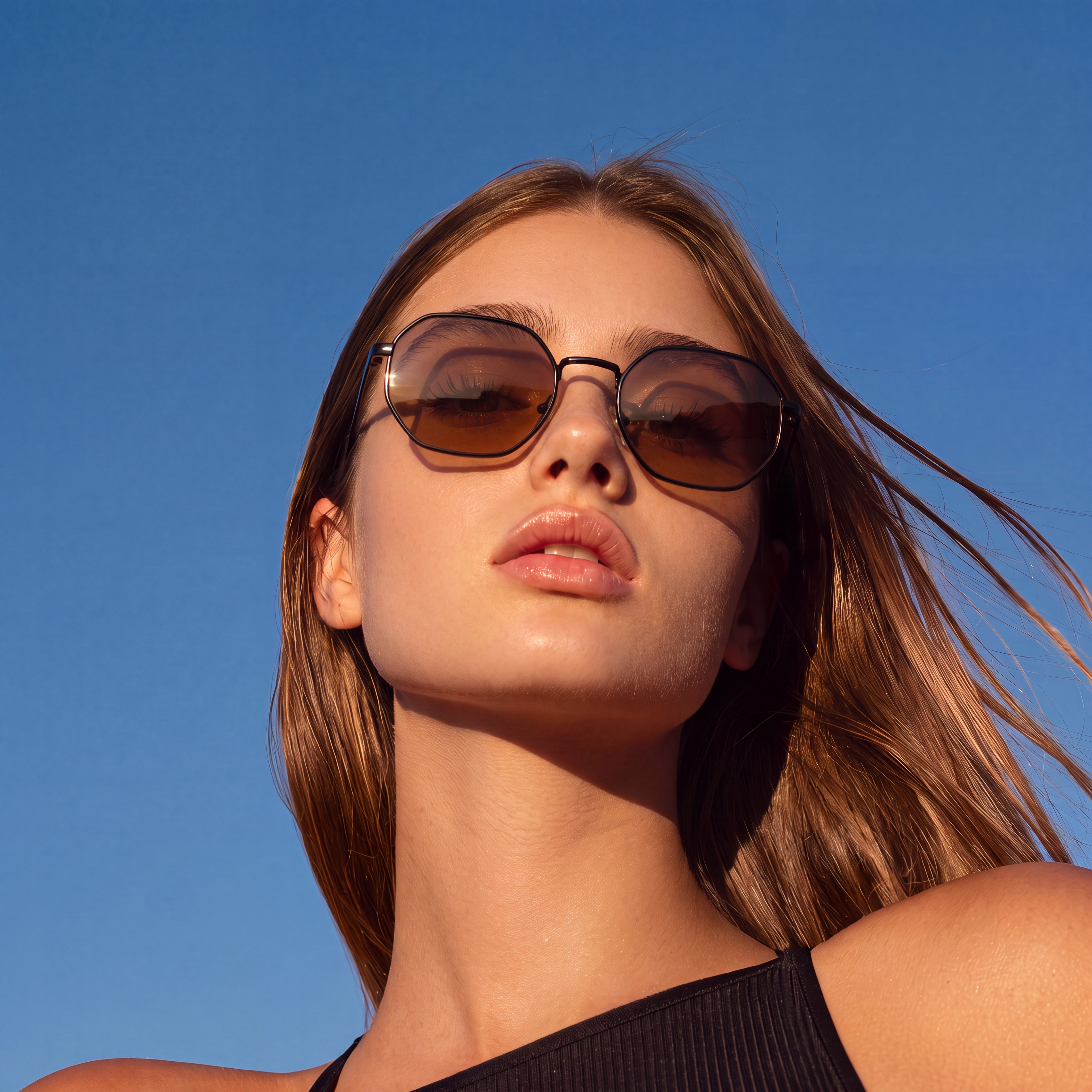 Gafas de Sol Mujer Silhouette ~ Negra-Marrón