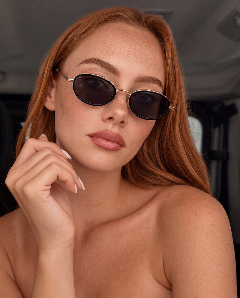 Gafas de Sol Mujer Contour ~ Dorada-Negra