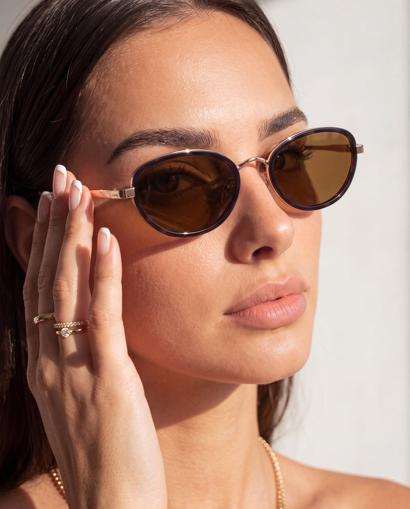 Gafas de Sol Mujer Contour ~ Dorada-Marrón