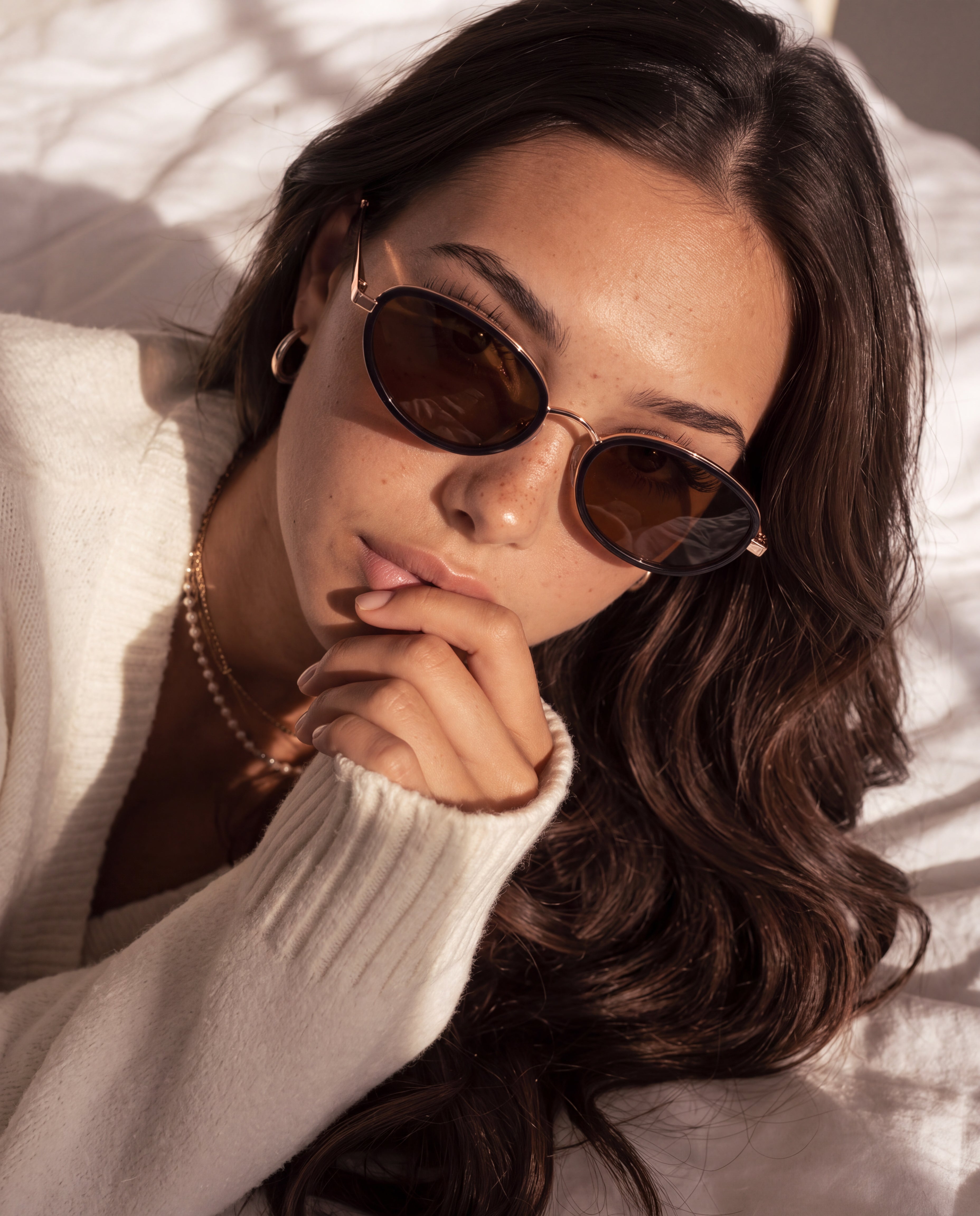 Gafas de Sol Mujer Contour ~ Dorada-Marrón