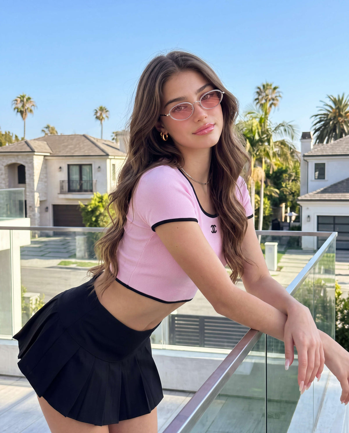 Gafas de Sol Mujer Contour ~ Plata-Rosa