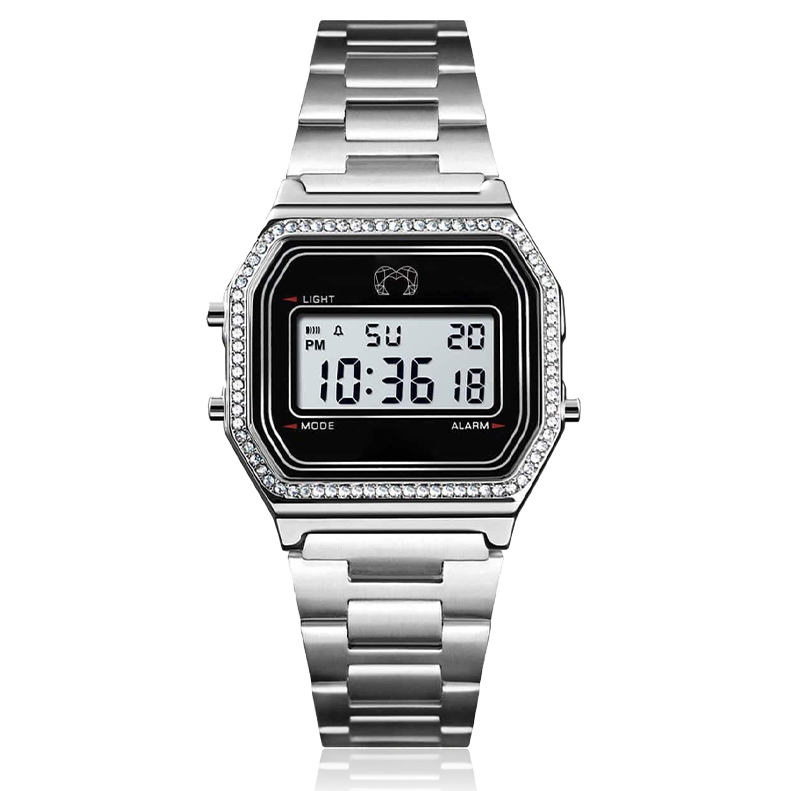 Reloj Digital Vintage Brillo ~ Plata - LePetiteMarie