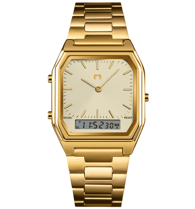Reloj Vintage Retro ~ Gold-Beige