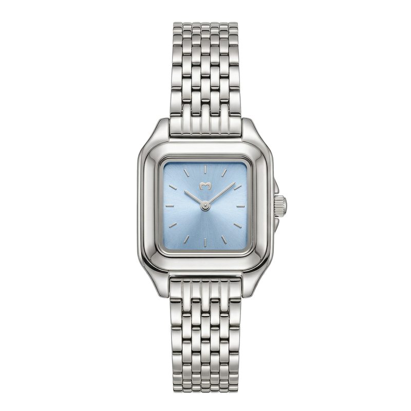 Reloj ~ Hampton Silver-Soft Blue