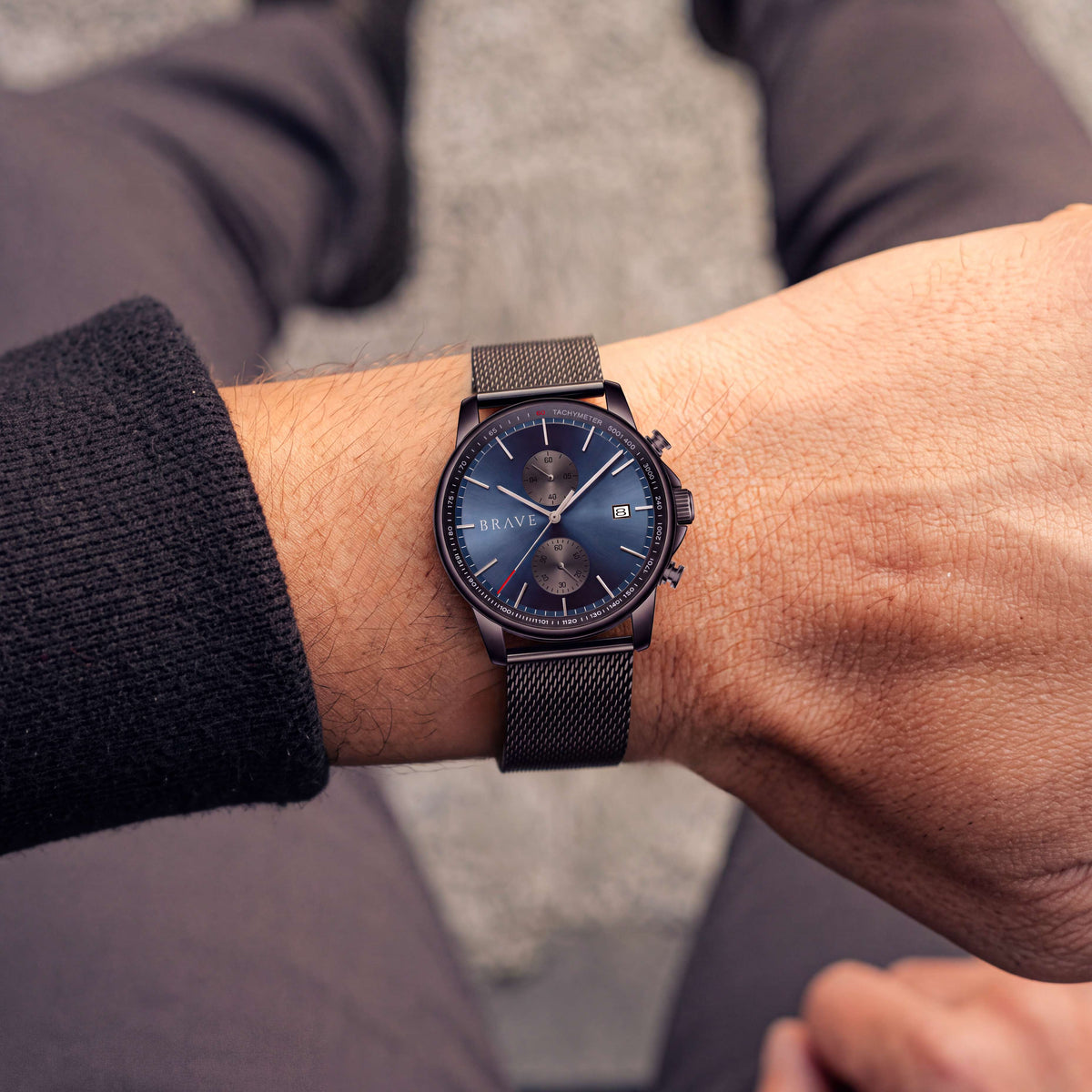 Reloj BRAVE ~ Atlantis Black-Dark Blue