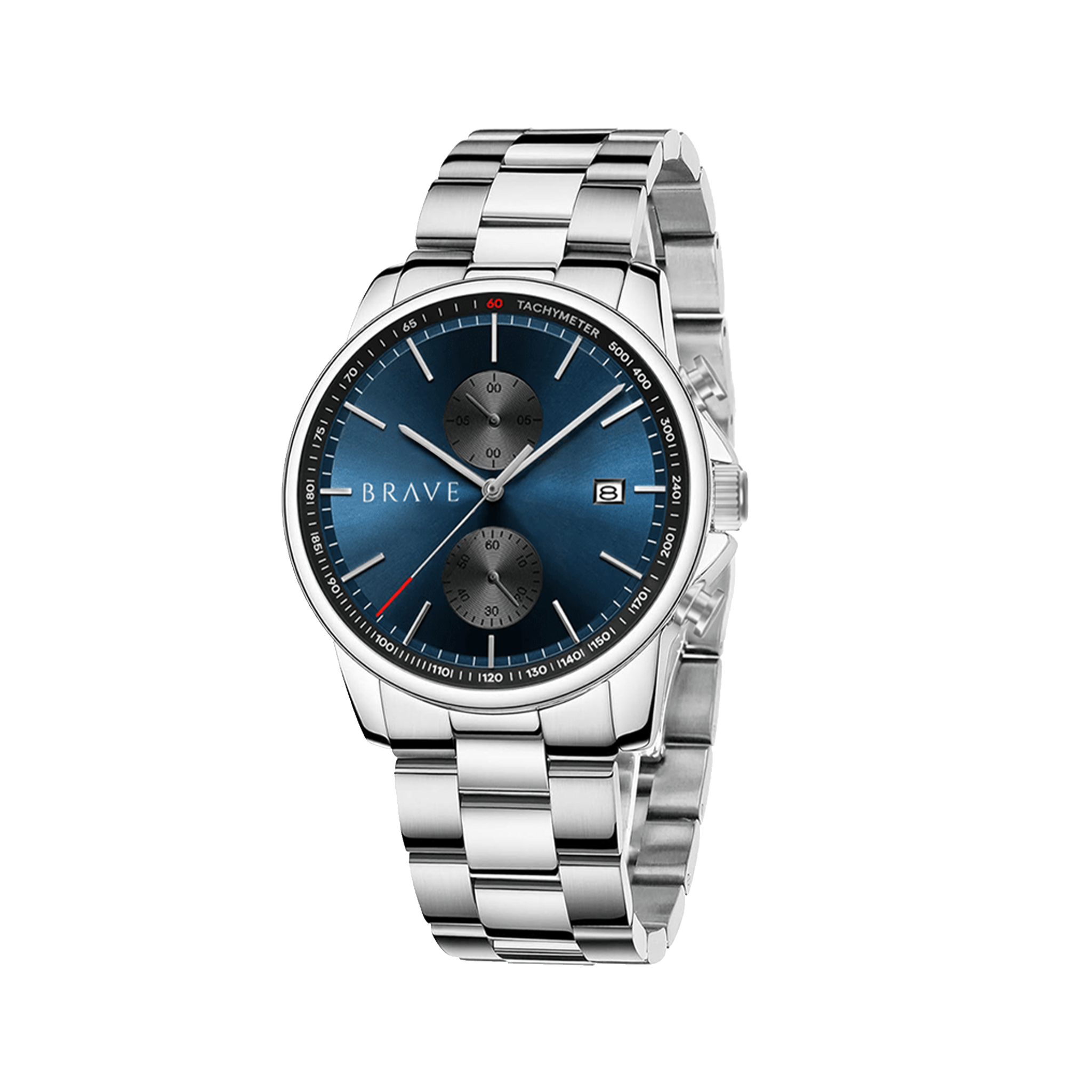 Reloj BRAVE ~ Monarca Silver-Dark Blue