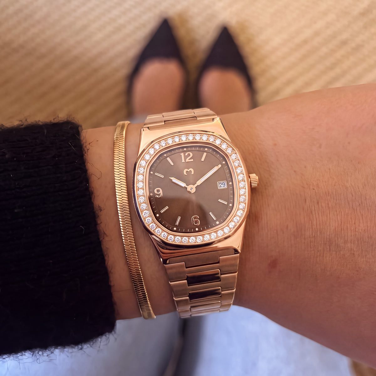 Reloj Prestige ~ Rose Gold-Brown