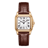 Reloj ~ Europa CUERO Gold-White