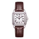Reloj ~ Europa CUERO Silver-White