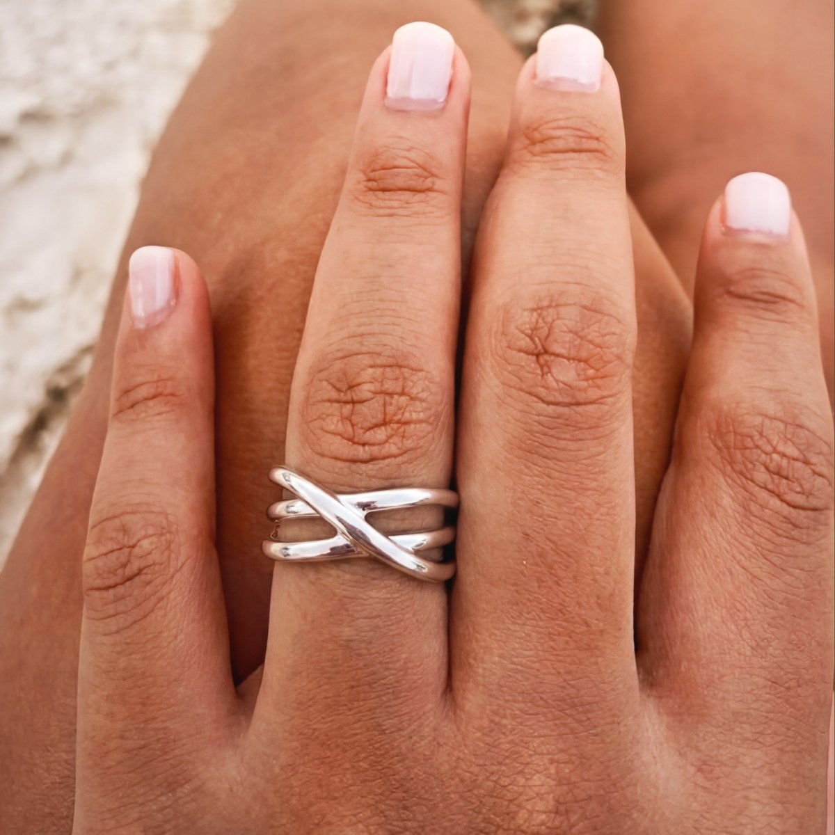 Anillo Bandas Cruzadas - LePetiteMarie