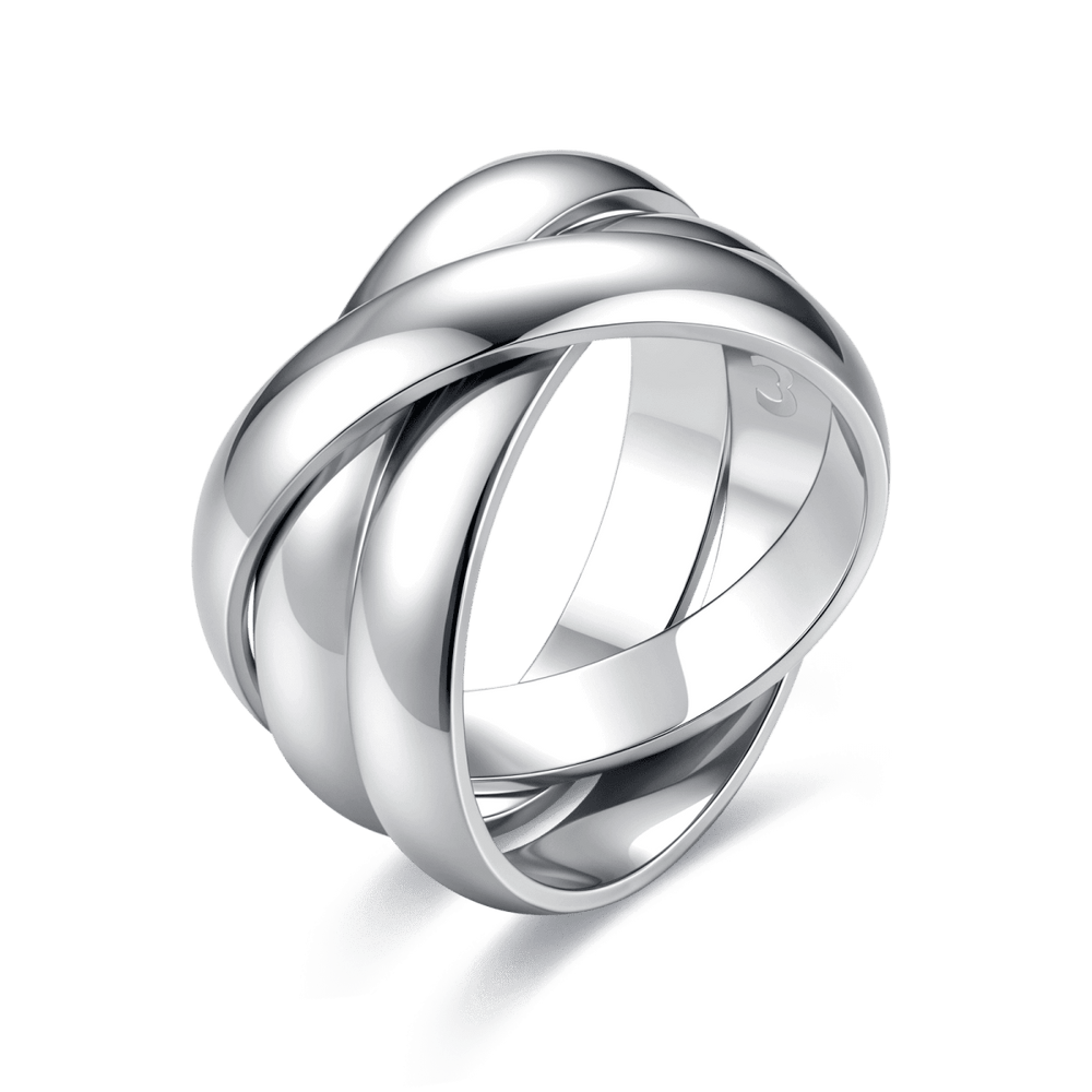 Anillo Bandas Entrelazadas