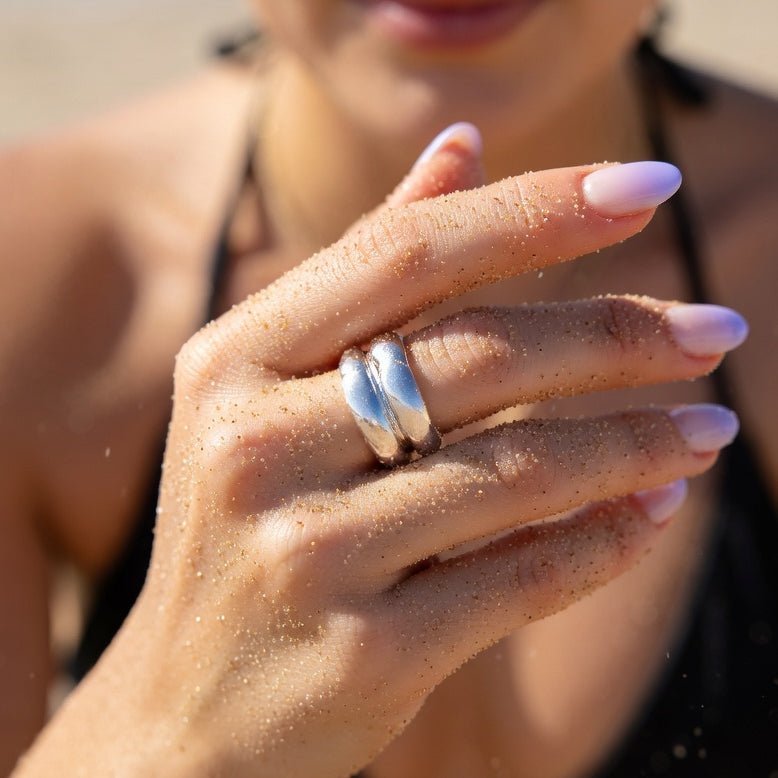 Anillo Doble Relieve Fino - LePetiteMarie