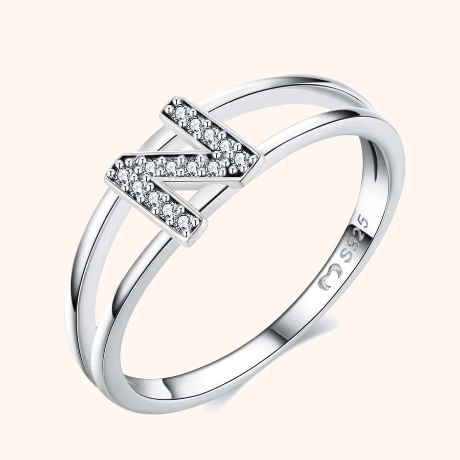 Anillo Iniciales Plateadas - LePetiteMarie