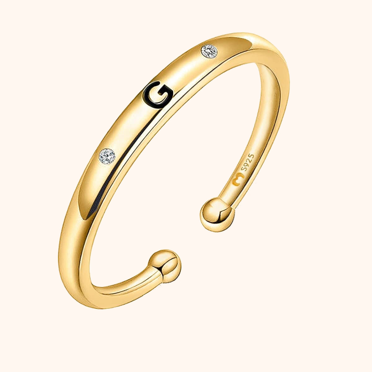 Anillo Initial Letter