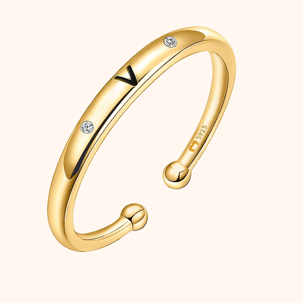 Anillo Initial Letter