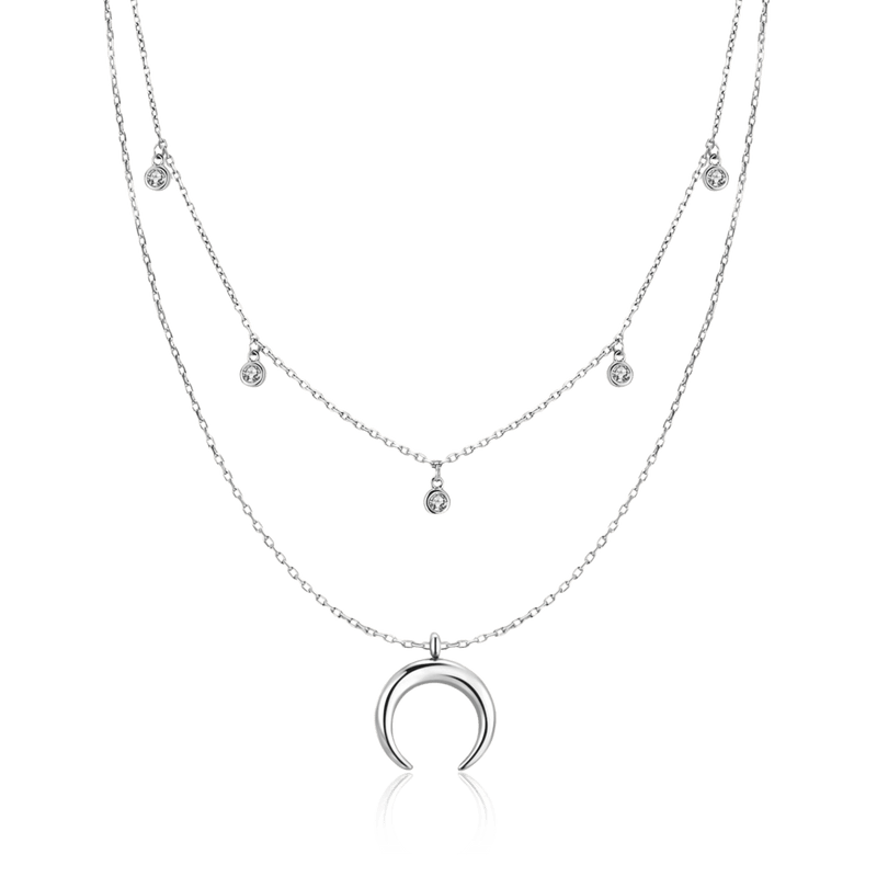 Collar Media Luna Circonita - LePetiteMarie
