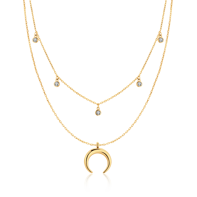 Collar Media Luna Circonita - LePetiteMarie