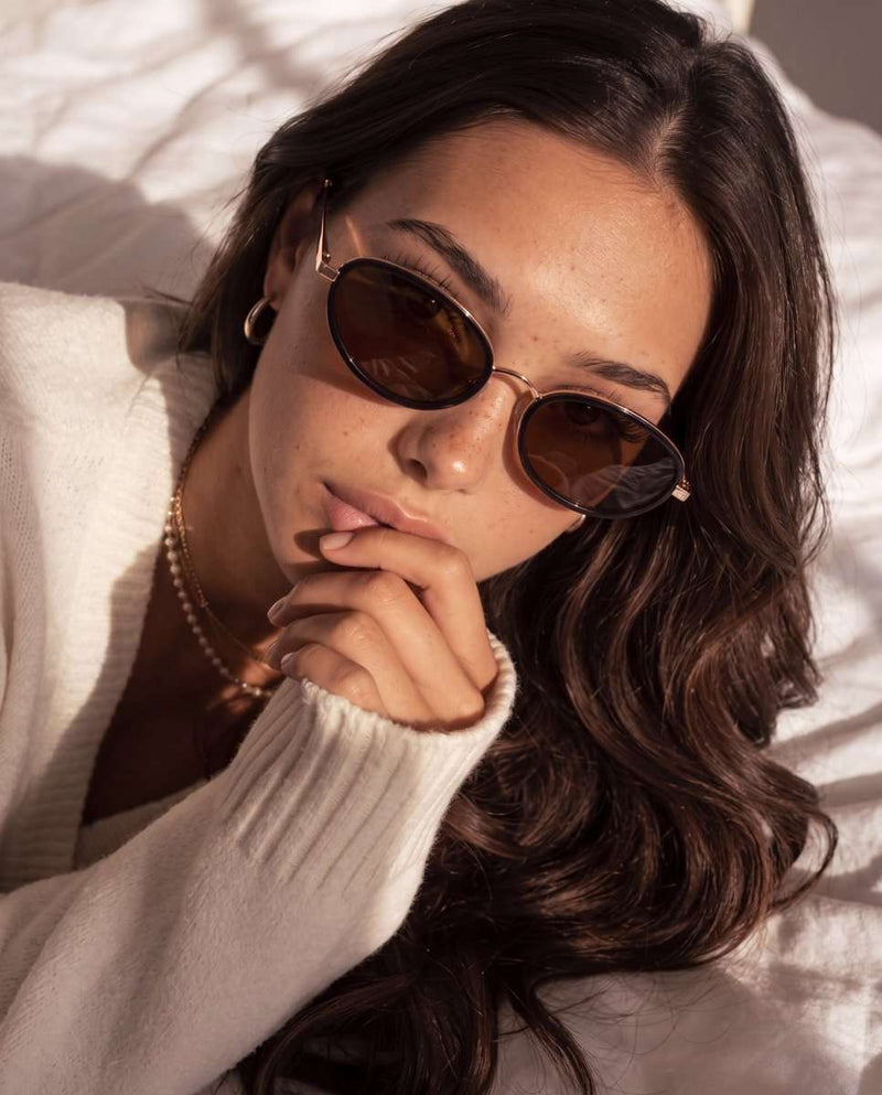 Gafas de Sol Mujer Contour ~ Dorada-Marrón