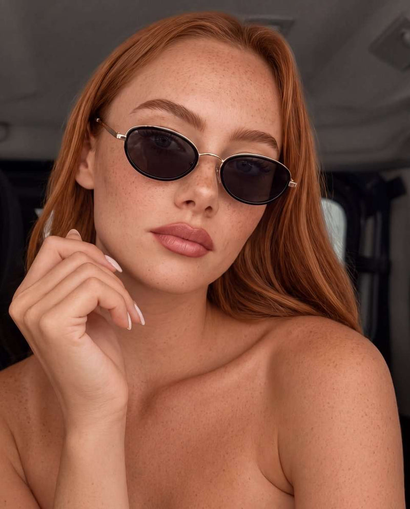 Gafas de Sol Mujer Contour ~ Dorada-Negra