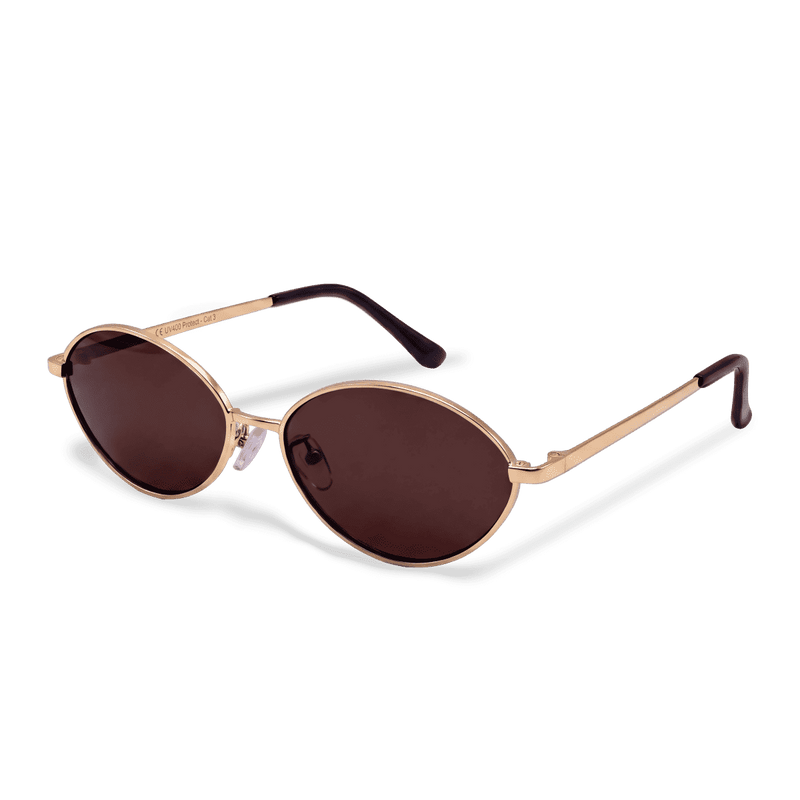 Gafas de Sol Mujer Loop ~ Dorada-Marrón