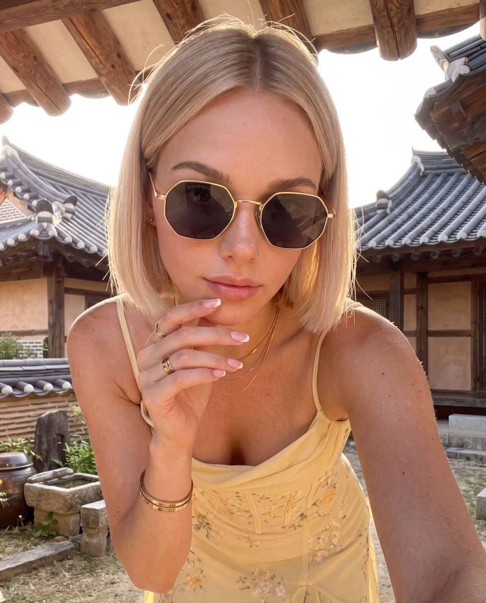 Gafas de Sol Mujer Silhouette ~ Dorada-Negra - LePetiteMarie