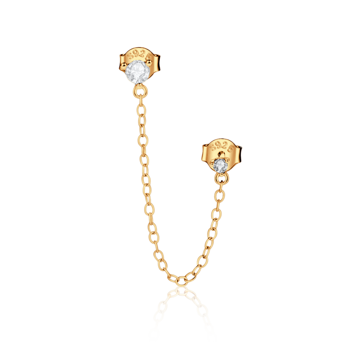 Pendiente Cadenita Zirconia - LePetiteMarie