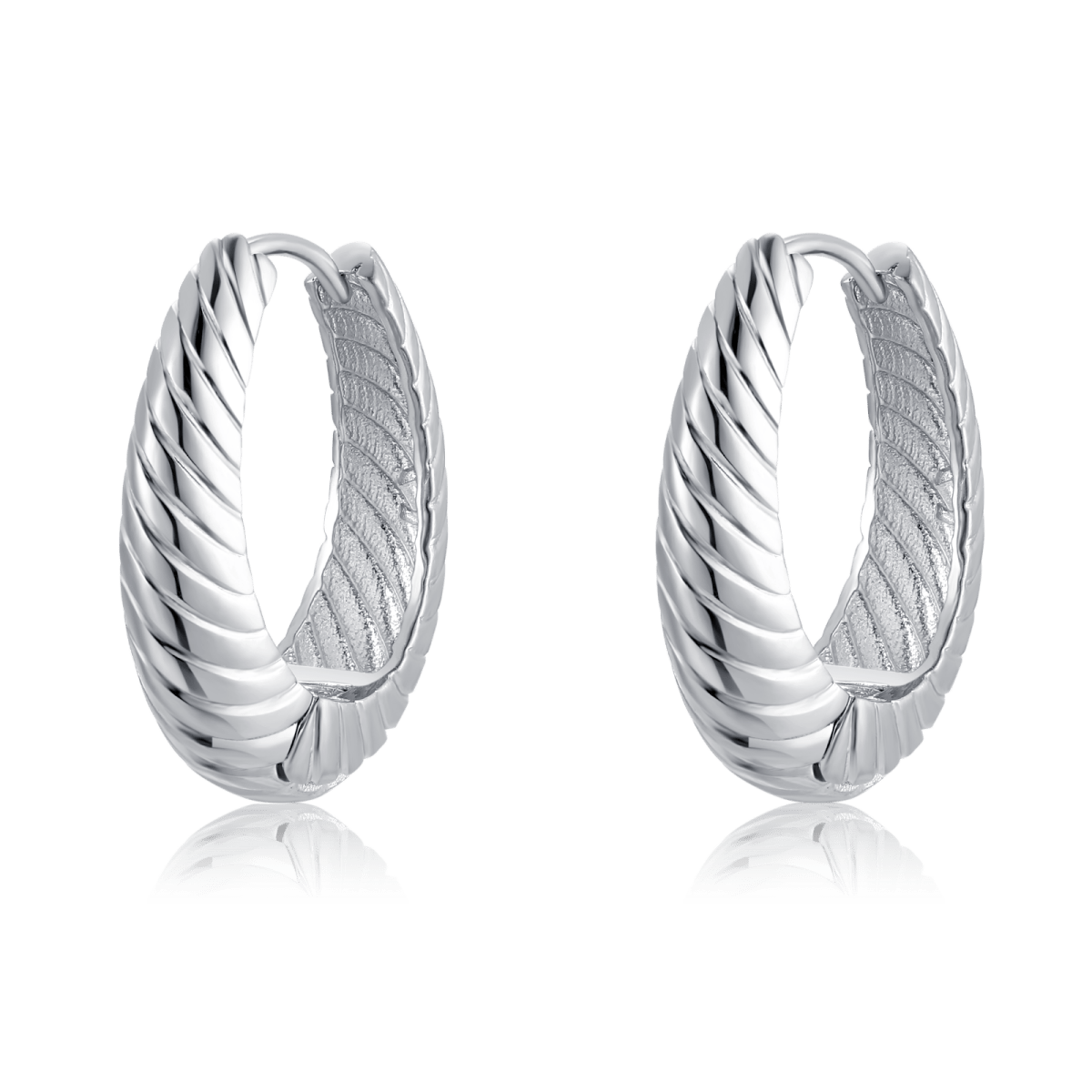 Pendientes Aros Acanalados - LePetiteMarie