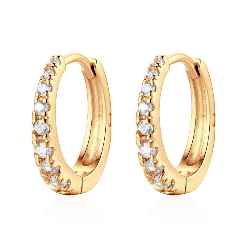 Pendientes Aros Brillo Blanco